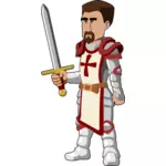 Vektortegning datamaskinen spillet knight karakter