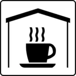 Simbolo del vettore per il caffè in camera