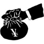 Yen sack vector image