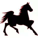 Запуск лошади векторное изображение