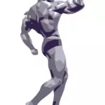 Image clipart vectoriel d'un bodybuilder