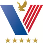 Amerykański weteran logo pomysł wektor clipart