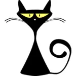 Alley cat silueta vektorové ilustrace