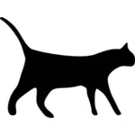 Siluetti vektori clipart musta kissa