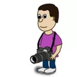 Photographer comic character vector image