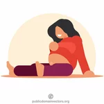 Imagem vetorial de mulher grávida