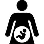 Vetor de mulher grávida