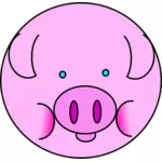 Gambar vektor babi merah muda